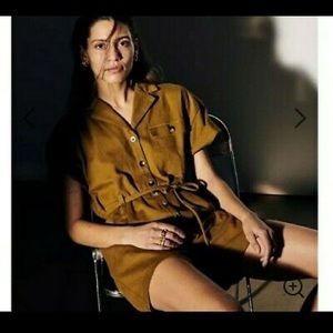 Madewell Safari romper olive size S